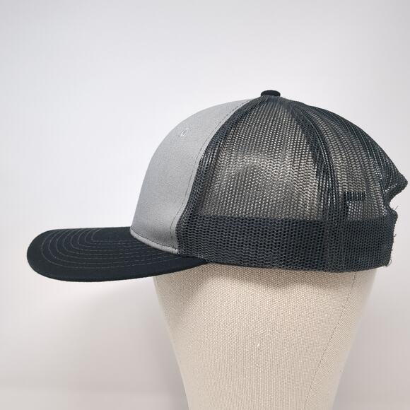 Port Authority Snapback Mesh Back Trucker Hat Gray One Size Colorblock - Picture 3 of 10